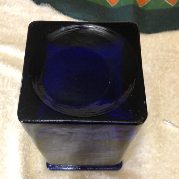 Handmade Cobalt Blue Glass Utensil Crock 8.5”x5” - Picture 6 of 8